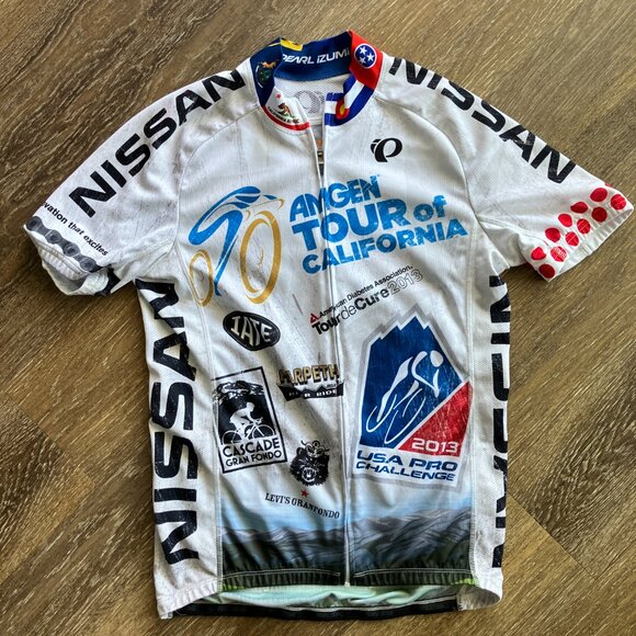 Pearl Izumi Amgen Tour Size S White Cycling Jersey - Picture 4 of 7